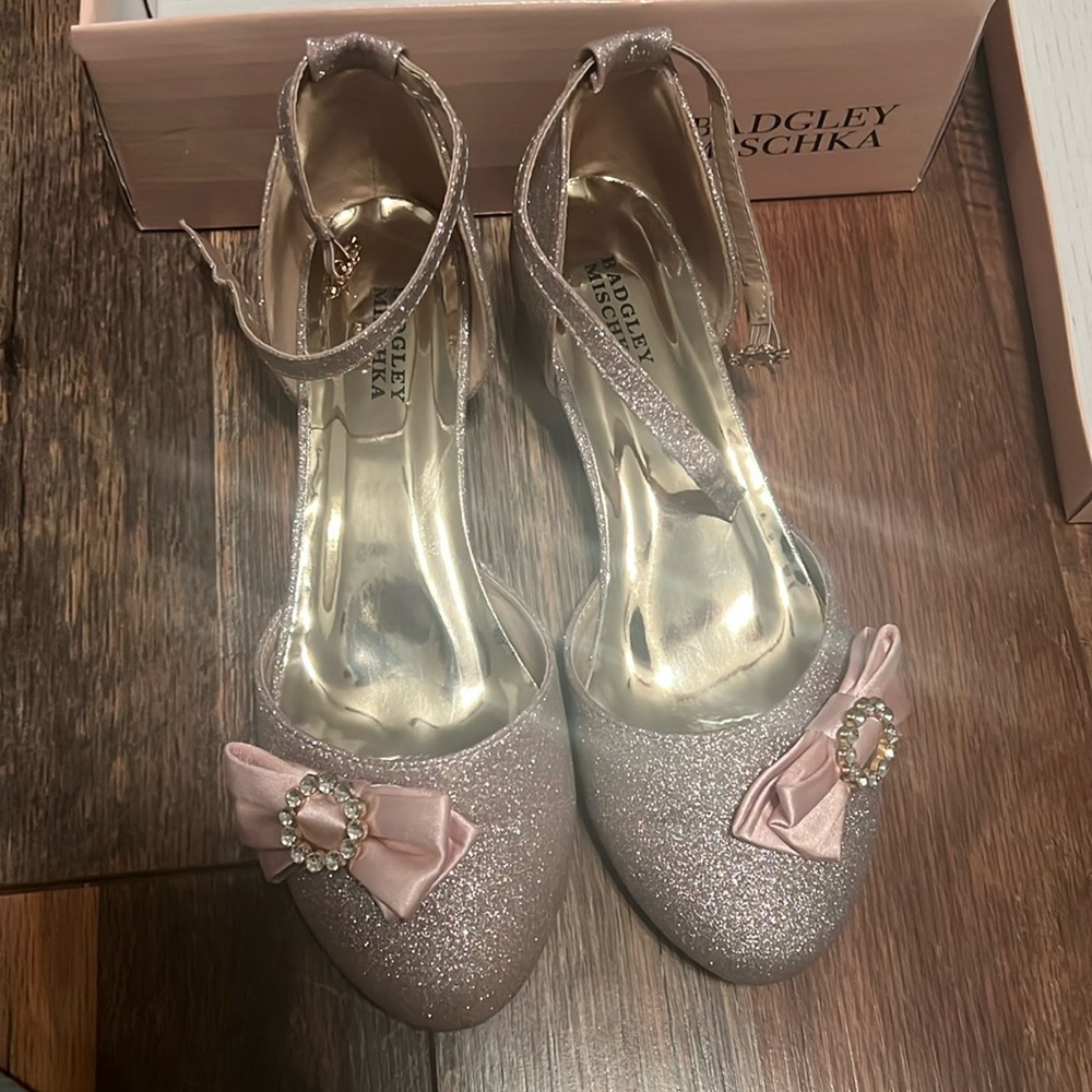 Pink glitter girl heels